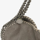 Stella McCartney Mini Tote Falabella Steel Grey Vegan Shaggy Deer Fold Over Bag