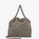 Stella McCartney Mini Tote Falabella Steel Grey Vegan Shaggy Deer Fold Over Bag