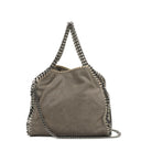Stella McCartney Mini Tote Falabella Steel Grey Vegan Shaggy Deer Fold Over Bag