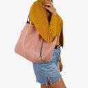 Stella McCartney Reversible Falabella Tote Blush Pink Vegan Shaggy Deer