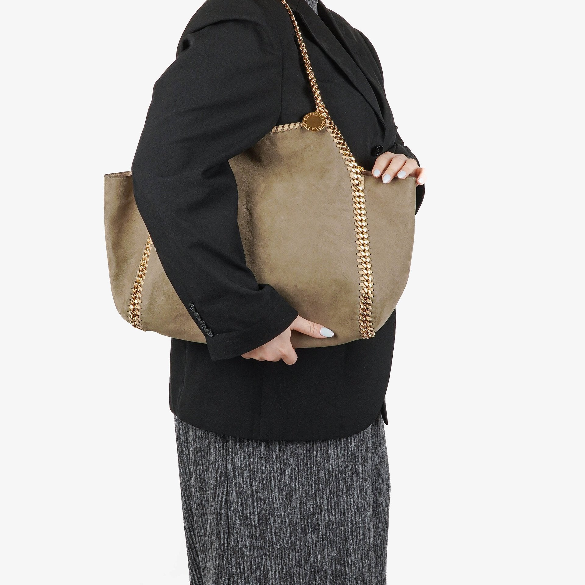 Stella McCartney Reversible Falabella Tote Vegan Shaggy Deer