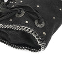 Stella McCartney Tiny Falabella Black Vegan Shaggy Deer Studded Fringe Tote Bag