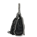 Stella McCartney Tiny Falabella Black Vegan Shaggy Deer Studded Fringe Tote Bag