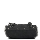 Stella McCartney Tiny Falabella Black Vegan Shaggy Deer Studded Fringe Tote Bag