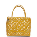 The Chanel Patent Medallion Tote Yellow