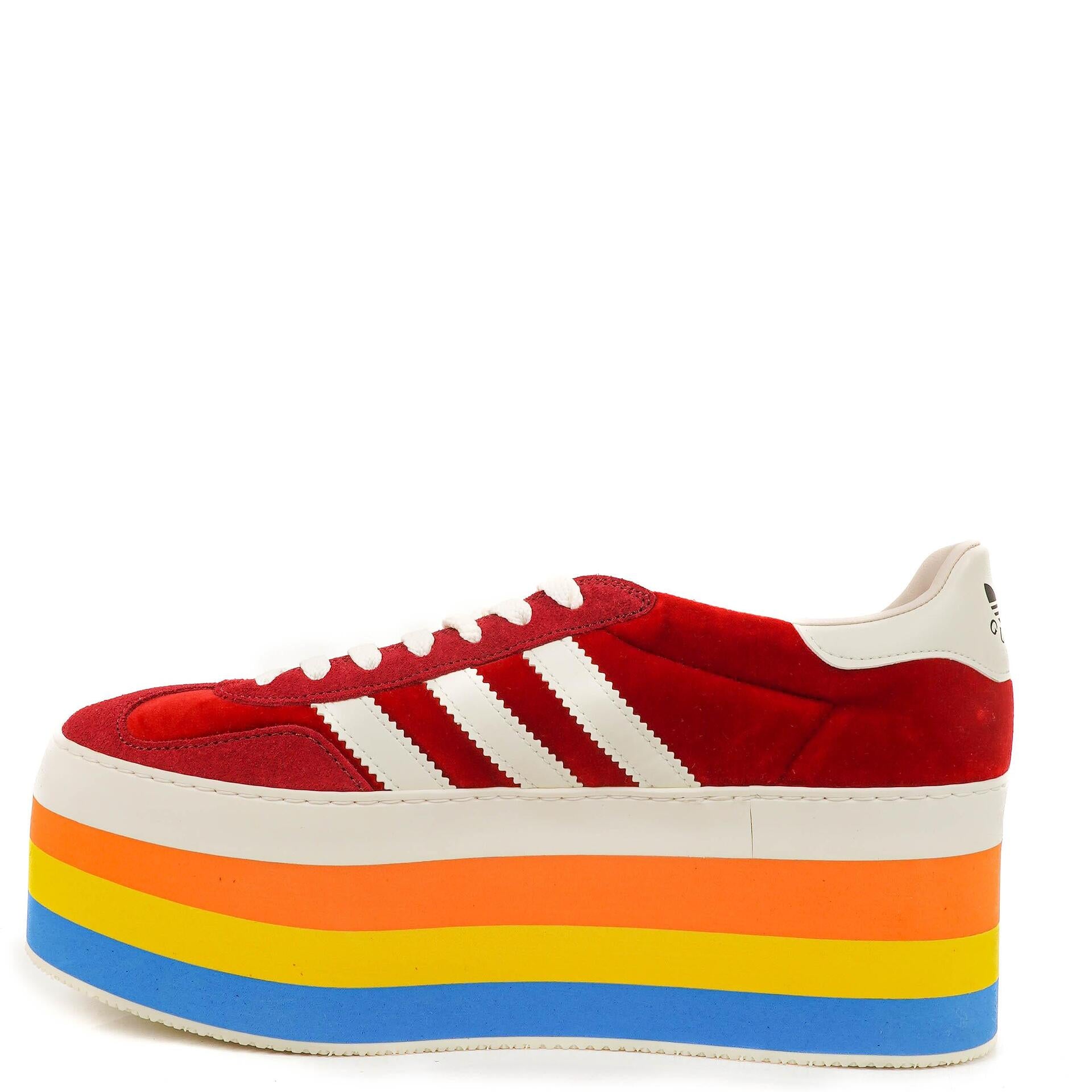 The Gucci x Adidas Gazelle Platform Red