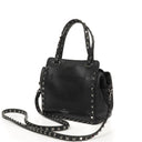 Valentino Garavani Mini Rockstud Leather Tote Bag Black