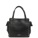 Valentino Garavani Mini Rockstud Leather Tote Bag Black