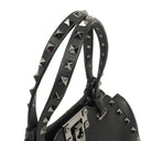 Valentino Garavani Mini Rockstud Leather Tote Bag Black