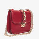 Valentino Garavani Red Glam Lock Rockstud Mini Flap Bag