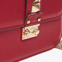 Valentino Garavani Red Glam Lock Rockstud Mini Flap Bag