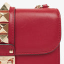 Valentino Garavani Red Glam Lock Rockstud Mini Flap Bag