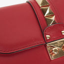 Valentino Garavani Red Glam Lock Rockstud Mini Flap Bag