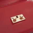 Valentino Garavani Red Glam Lock Rockstud Mini Flap Bag