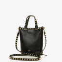 Valentino Garavani Rockstud Black Leather Mini Tote Bag