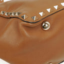 Valentino Garavani Rockstud Small Brown Calfskin Tote Bag