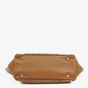 Valentino Garavani Rockstud Small Brown Calfskin Tote Bag