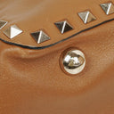 Valentino Garavani Rockstud Small Brown Calfskin Tote Bag