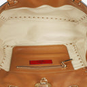 Valentino Garavani Rockstud Small Brown Calfskin Tote Bag