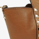 Valentino Garavani Rockstud Small Brown Calfskin Tote Bag