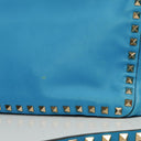 Valentino Garavani Small Rockstud Vitello Parrot Blue Tote Bag