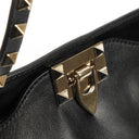 Valentino Garavani Vitello Rockstud Black Tote Bag