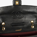 Vintage Chanel Classic Single Flap Bag In Black Quilted Lambskin With 24K Gold-Plated Hardware