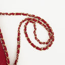 Vintage Chanel Classic Single Flap Bag In Red Quilted Lambskin With 24K Gold-Plated Hardware