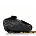 Vintage Chanel Small Duma CC Classic Black Quilted Lambskin Backpack With 24K Gold-Plated Hardware