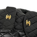 Vintage Chanel Small Duma CC Classic Black Quilted Lambskin Backpack With 24K Gold-Plated Hardware