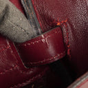 Vintage Hermès Kelly 32 Retourne In Burgundy H Box Calf With Gold Hardware