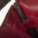 Vintage Hermès Kelly 32 Retourne In Burgundy H Box Calf With Gold Hardware