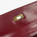 Vintage Hermès Kelly 32 Retourne In Burgundy H Box Calf With Gold Hardware