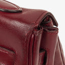 Vintage Hermès Kelly 32 Retourne In Burgundy H Box Calf With Gold Hardware
