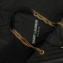 Yves Saint Laurent Classic Chevron Quilted Leather Monogram Black Shopping Tote Bag