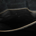 Yves Saint Laurent Classic Chevron Quilted Leather Monogram Black Shopping Tote Bag