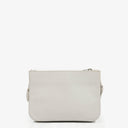 Yves Saint Laurent Grey Leather Pouch Line Mini Crossbody Bag