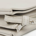 Yves Saint Laurent Grey Leather Pouch Line Mini Crossbody Bag