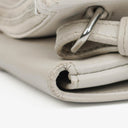 Yves Saint Laurent Grey Leather Pouch Line Mini Crossbody Bag