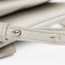 Yves Saint Laurent Grey Leather Pouch Line Mini Crossbody Bag