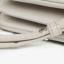 Yves Saint Laurent Grey Leather Pouch Line Mini Crossbody Bag