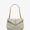 Yves Saint Laurent Grey Quilted Jersey Puffer Loulou Bag