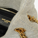 Yves Saint Laurent Grey Quilted Jersey Puffer Loulou Bag
