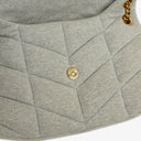 Yves Saint Laurent Grey Quilted Jersey Puffer Loulou Bag