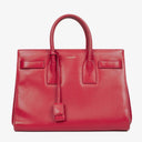 Yves Saint Laurent Red Leather Small Sac de Jour Bag