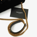 Yves Saint Laurent Velvet Y Quilted Monogram Small Loulou Chain Satchel Bag