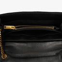 Yves Saint Laurent Velvet Y Quilted Monogram Small Loulou Chain Satchel Bag