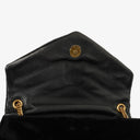 Yves Saint Laurent Velvet Y Quilted Monogram Small Loulou Chain Satchel Bag